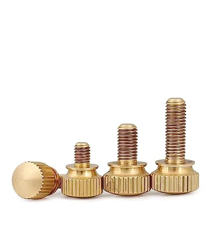 M3 M4 M5 M6 M8 Handfeste Messing-Rändelschrauben Kupfer-Rändelschrauben Computer-Chass-Schrauben Rändelschraube (Size : M4x6mm 5pcs) von SBTRKT