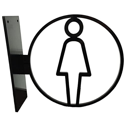 SBTRKT Toilettenbeschilderung, schwarzes 3D-Acryl-WC-Türschild, Toilettenschilder for Männer und Frauen for Hotels, Büros, Restaurants, Toilettenschilder. (Color : B) von SBTRKT