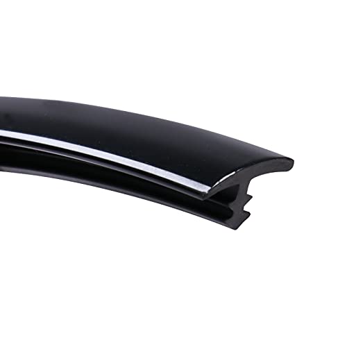 T-Formleiste aus flexiblem Polyethylen, T-Form, T-Form für Kantenschlitze, Arcade-Spielschränke, Wand, Tische, Theken, Regale, kleine Projekte, Schwarz, 12 mm von SBWLKJ