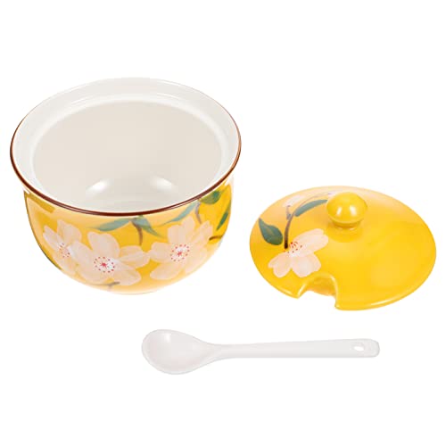 Keramik-Gewürzdose, Dose, Porzellan Gewürzdose Blumen Zuckerdose Küchenschüssel(Green) von SBZIOJHDR