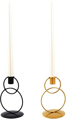 Kerzenhalter, 2 stücke Nordic Doppel Ring Kerzenhalter Metall Leuchter Leuchter Stehen Candlelight von SBZIOJHDR