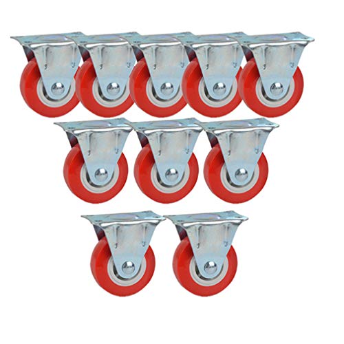 Lenkrollen, Möbelrollen Richtungsabhängige Ersatzräder Ausrüstung Kleine Mini-Räder Rollen Set 10 for Trolley-Werkbank(2inch) von SBZIOJHDR