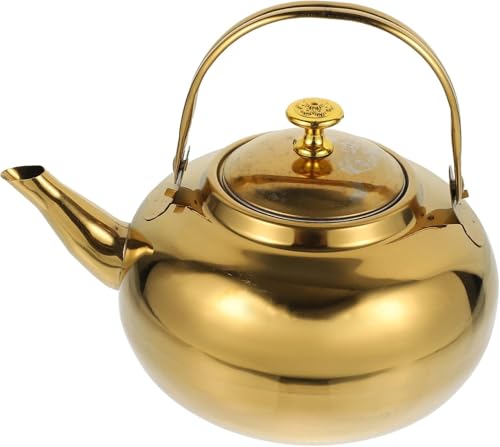 Pfeifkessel, Exquisite Topf Wasser Krug Tee Töpfe Handheld Wasser Topf Teakettle Pfeifen Wasserkocher(19X16X8CM) von SBZIOJHDR