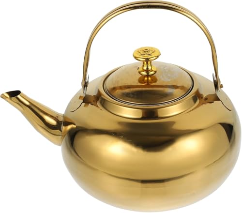 Pfeifkessel, Exquisite Topf Wasser Krug Tee Töpfe Handheld Wasser Topf Teakettle Pfeifen Wasserkocher(21X18X8CM) von SBZIOJHDR