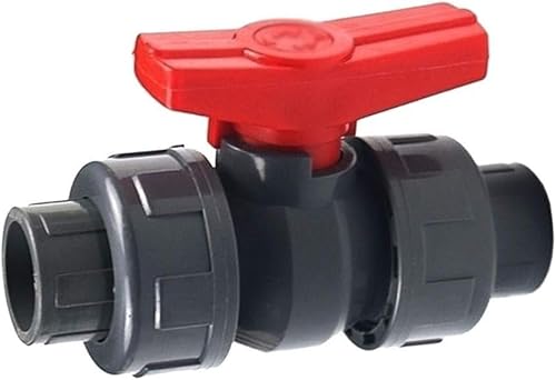 Rohrhahn-Absperrventil, 1 stücke Doppel Union Aquarium Fisch Landwirtschaft Garten Adapter Wasser Rohr Armaturen,(40mm) von SBZIOJHDR