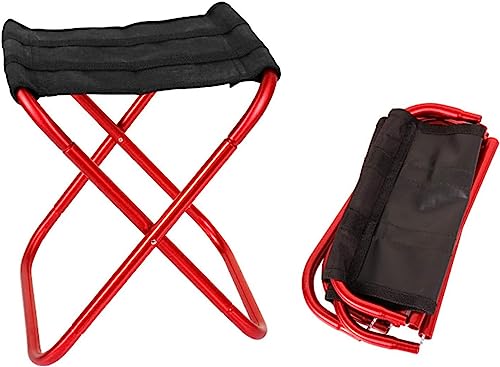 SBZIOJHDR Campinghocker, Camping, Kleine Campingstühle, tragbarer Mini-Klapphocker aus Aluminium, Faltbarer Tritthocker for Camping im Freien auf Reisen von SBZIOJHDR