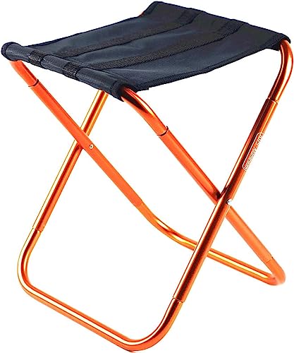 SBZIOJHDR Campinghocker, Camping, Kleine Campingstühle, tragbarer Mini-Klapphocker aus Aluminium, Faltbarer Tritthocker for Camping im Freien auf Reisen von SBZIOJHDR