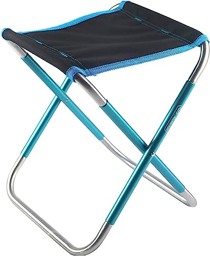 SBZIOJHDR Campinghocker, Camping, Kleine Campingstühle, tragbarer Mini-Klapphocker aus Aluminium, Faltbarer Tritthocker for Camping im Freien auf Reisen von SBZIOJHDR