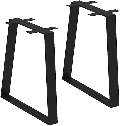 SBZIOJHDR Verstellbare Möbelbeine, Metallbankbeine 2er Set, Trapezförmige Esstischbeine aus Metall, Schwere Haarnadelbeine aus Metall for Büromöbelbeine, Couchtischbeine,(Black) von SBZIOJHDR