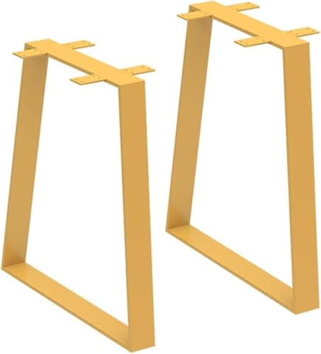 SBZIOJHDR Verstellbare Möbelbeine, Metallbankbeine 2er Set, Trapezförmige Esstischbeine aus Metall, Schwere Haarnadelbeine aus Metall for Büromöbelbeine, Couchtischbeine,(Gold) von SBZIOJHDR