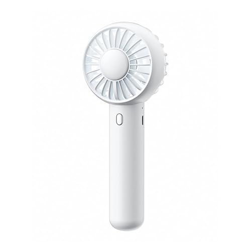SBZIOJHDR tragbarer Ventilator, Mini Tragbarer Ventilator Handheld USB Ladeventilator Kühlung Elektrischer Ventilator 3 Geschwindigkeitseinstellung Leistungsstarke Outdoor-Reise(White) von SBZIOJHDR