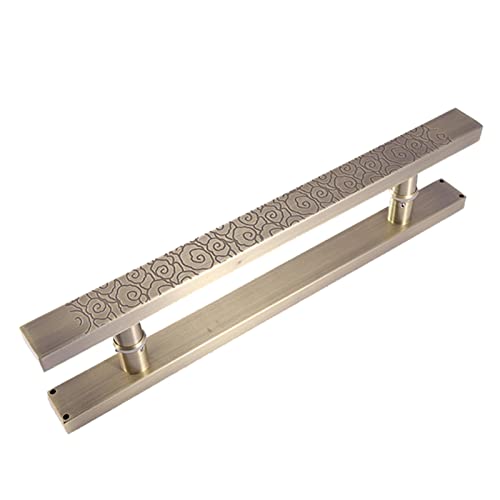 SBZIOJHDR tragbarer Ventilator, Schiebetürgriff in H-Form mit Wolkenmuster, traditioneller Druckknopf for Holz-/Glas-/Metalltüren, einfach zu installierender Türknauf for die Vordertür(Length40CM) von SBZIOJHDR