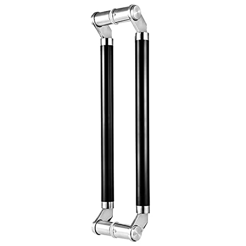 SBZIOJHDR tragbarer Ventilator, Schiebetürgriffe aus Glas for die Dusche im Barn-Stil mit Push-Pull-Funktion, runde Stangen aus Edelstahl for den modernen Eingang(Black,Length80CM) von SBZIOJHDR