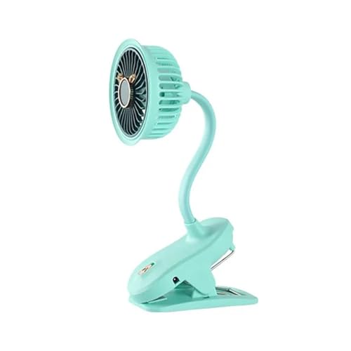 SBZIOJHDR tragbarer Ventilator, Tragbarer Mini-Handclip-Ventilator, wiederaufladbarer, leiser elektrischer Desktop-Ventilator, kleiner Kühlventilator for Studentenwohnheime(Green) von SBZIOJHDR
