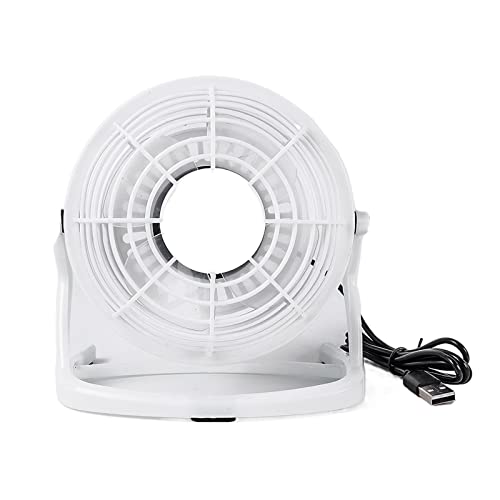 SBZIOJHDR tragbarer Ventilator, Universeller leiser USB-Lüfter for den Office Home-PC im Sommer, drehbarer Mini-USB-Lüfter mit 4 Flügeln(White) von SBZIOJHDR