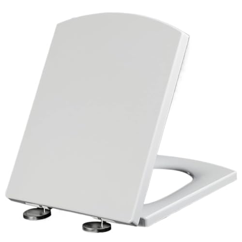 Toilettensitz, Quadratischer Toilettendeckel for Badezimmer, mit rutschfesten Sitzpuffern, ~(39.5~46.5 * 34.5cm) von SBZIOJHDR