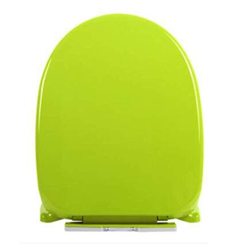 Toilettensitz, Robuste WC-Sitze, rund/D/V-förmig – langlebige Scharnier-Beschläge oben.(Grün,U4143*34CM) von SBZIOJHDR