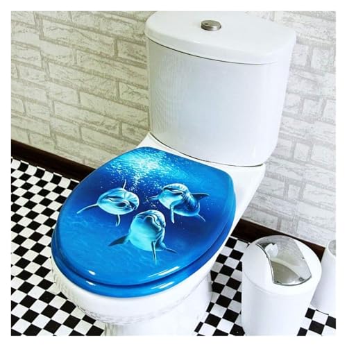 Toilettensitz, Toilettensitz Dolphin Toilettensitz mit MDF-Dämpfung, verdickter, oben montierter, extrem widerstandsfähiger Toilettendeckel for U-/O-/V-förmige Toiletten,A Toilettensitz, Toilettensitz Dolphin Toilettensitz mit MDF-Dämpfung, verdickter, oben montierter, extrem widerstandsfähiger Toilettendeckel for U-/O-/V-förmige Toiletten,A von SBZIOJHDR