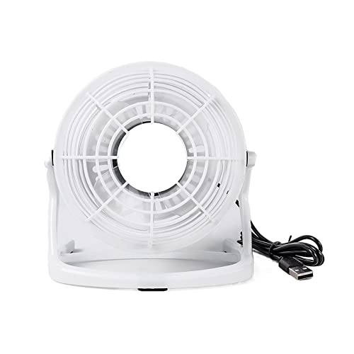 tragbarer Ventilator, Mini-USB-Tischventilator, Desktop-Lüfter mit einstellbarer Neigungshalterung, ultra-leiser, tragbarer elektrischer kleiner Ventilator for den Schreibtisch im Büro(White) von SBZIOJHDR
