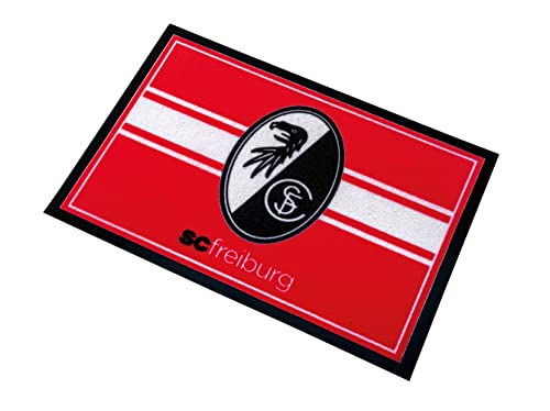 SC Freiburg Fußmatte "rot-weiß" Türvorleger Fussabstreicher Fussmatte von SC Freiburg SCF