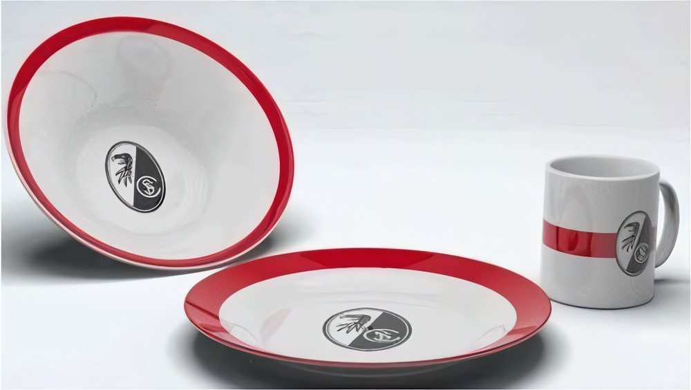 SC Freiburg Geschirr-Set Geschirr 3er-Set Wappen SC Freiburg Geschirr-Set Geschirr 3er-Set Wappen von SC Freiburg