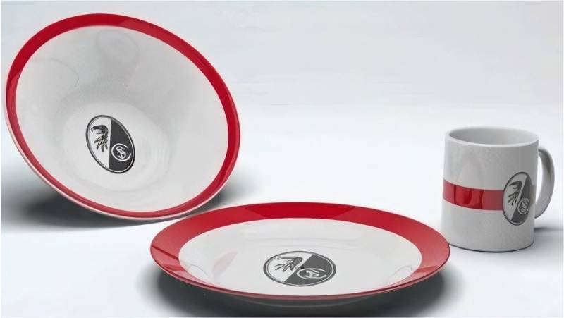 SC Freiburg Geschirr-Set Geschirr 3er-Set Wappen SC Freiburg Geschirr-Set Geschirr 3er-Set Wappen von SC Freiburg