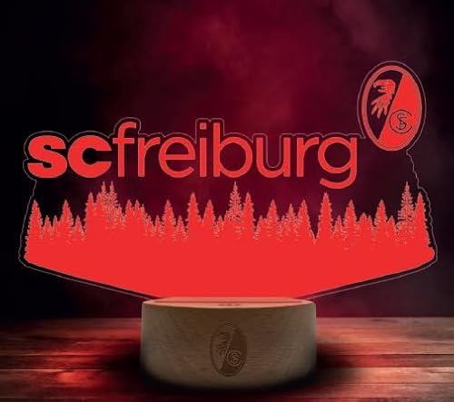 SC Freiburg LED Lampe Licht ** Holz Skyline ** von SC Freiburg