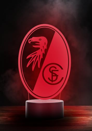 SC Freiburg LED Licht - Logo - Lampe Leuchte SCF von SC Freiburg