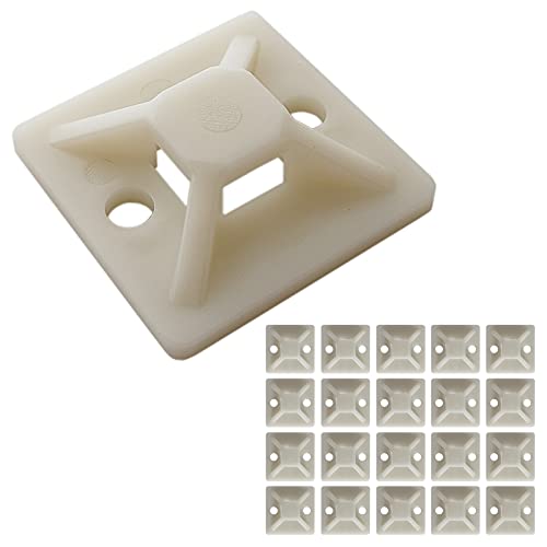 20x Kabelbinder-Befestigungssockel 30x30mm selbstklebend Klebesockel Kabelhalter von SC-HARDWARE