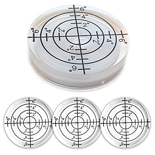3x Wasserwaage 32 x 7 mm Weiß Libellen Dosenlibellen runde Präzisions Mini Waage von SC-HARDWARE