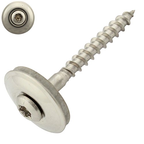 200 Stück Spenglerschrauben mit EPDM Dichtscheibe - 20 mm - Innensechsrund TX - 4,5x45 mm DIN7995 Edelstahl A2 V2A - SC-Normteile von SC-Normteile