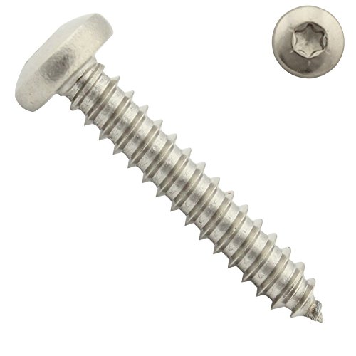 Blechschrauben mit Linsenkopf - 3,5x32 - (25 Stück) - Form C (mit Spitze) - (Innensechsrund Antrieb TX) - DIN 7981 (ISO 14585) - Edelstahl A2 V2A - SC7981 von SC-Normteile