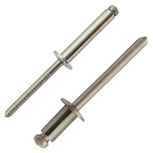 Blindnieten mit Flachkopf - 5x12 mm - (200 Stück) - DIN 7337 Form A - Popnieten - Edelstahl A2 (V2A) - SC7337 | SC-Normteile von SC-Normteile