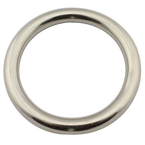 Edelstahl Ringe (geschweißt und poliert) - 10x60 mm - (Menge: 10 Stück) - rostfreier Edelstahl A4 (V4A) - SC-Normteile von SC-Normteile