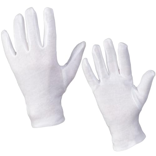 SC-Normteile Trikot-Handschuhe - Baumwollhandschuhe - (12 Paar) Größe 8 (M) - weiss - CAT 1-100% Baumwolle - SC0300 von SC-Normteile
