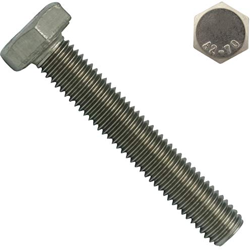 Sechskantschrauben - M6x120 mm - 5 Stück - DIN 933 / ISO 4017 - Edelstahl A2 - Vollgewinde - Maschinenschrauben - SC933 von SC-Normteile