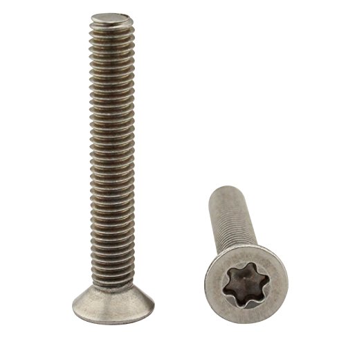 Senkkopfschrauben mit Innensechsrund (TX) - M5x35 - (10 Stück) - DIN 965 TX/ISO 14581 - Vollgewinde - Senkschrauben - Werkstoff: Edelstahl A2 V2A - SC965TX von SC-Normteile