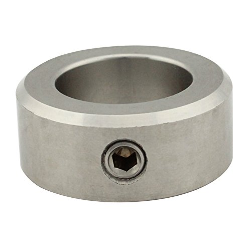 Stellringe für Welle/Achse - Innen-Ø = 16 mm [A16] - (2 Stück) - DIN 705 Form A - mit Gewindestift (DIN 914, mit Spitze) - Edelstahl A2 (V2A) - SC705 | SC-Normteile von SC-Normteile