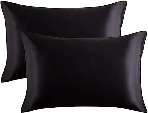 SC Simply CosySatin Kissenbezug schwarz 60x70 2er Pack von SC Simply Cosy
