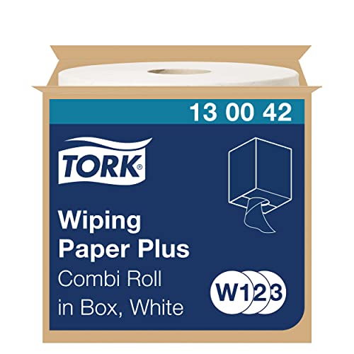 Tork Starke Mehrzweck-Papierwischtücher Weiß W1/2/3, 1 × 750 m Rolle, 130042 von Tork