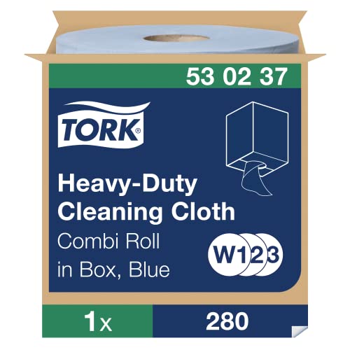 Tork Extra Starke Reinigungstücher Blau W1/2/3, Mehrzweck, 1 × 280 Tücher, 530237 Tork Extra Starke Reinigungstücher Blau W1/2/3, Mehrzweck, 1 × 280 Tücher, 530237 von Tork