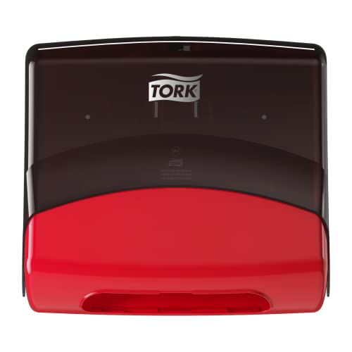 Tork Einzeltuchspender Rot und Schwarz W4, Wandmontage, Performance Linie, 654008 von Tork