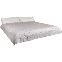 Set Bett (Nordic Case 240x220 + 2 50 x 85 cm Kissenbezüge) 100% dunkelgraues Baumwoll- und hellgraue Caveras -Scalper Home von SCALPERS