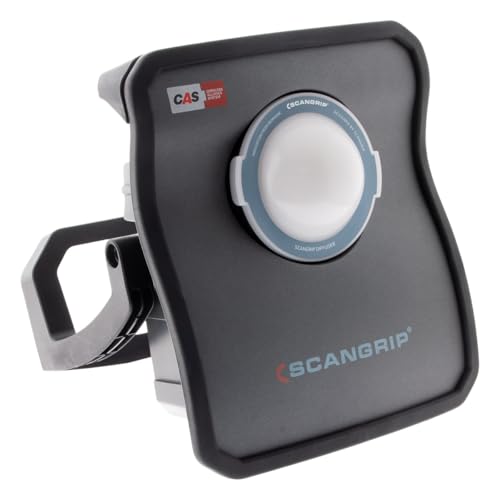 SCANGRIP NOVA 4 CAS Akku LED Strahler Baustrahler Arbeitsleuchte Baustellenlampe (Dimmfunktion, 4.000 Lumen, Abstrahlwinkel: 110°, 30 Watt, kompatibel Metabo CAS Akkus, Powerbank, 304x292x131mm) von Scangrip