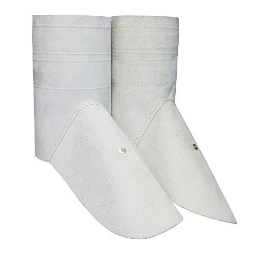 SCAPP Protection Schweißergamaschen Spaltleder mit 2 Klemmfedern (20 cm hoch) von SCAPP