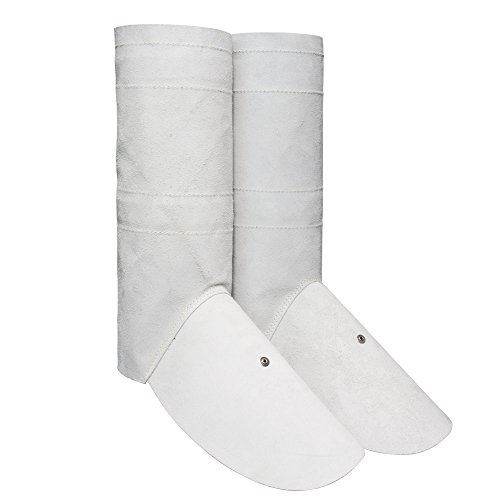 SCAPP Protection Schweißergamaschen Spaltleder mit 2 Klemmfedern (35 cm hoch) von SCAPP