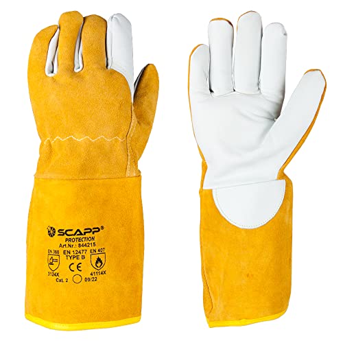SCAPP Protection WIG MIG/MAG Kombi Schweißerhandschuhe Gr. 9-11 -HYBRID- (10 / XL) von SCAPP
