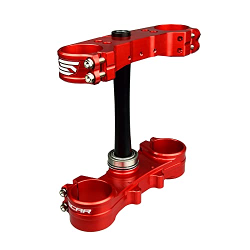 SCAR GABELBRÜCKE kompatibel mit GASGAS MC MCF EC ECF 125 250 250F 300 350F 450F 21-23 - Offset 22mm - Rot von SCAR