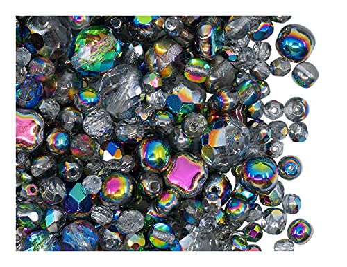 100 g (ca. 900 Stk) Mix Perlen, Kristall Vitrail, Böhmische Glas von SCARA BEADS GET INSPIRED