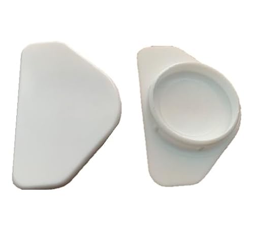 Weiße Flügelscharnier- und Schraubenloch-Abdeckkappen – Küchenschränke/Schranktüren (2 x weiße Flügelscharnierlochkappen) von SCARFELL